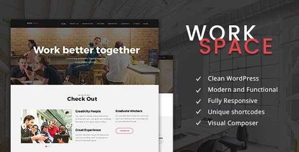 WorkSpace - Creative CoWorking Office WordPress Theme