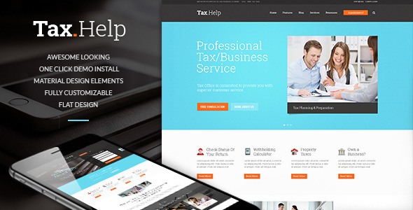 Tax Help | Finance & Accounting WordPress Theme