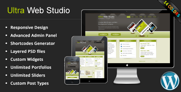 Ultra Web Studio, Blog & Portfolio WordPress Theme