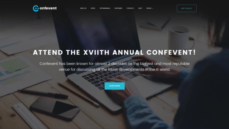 Confevent - Event Landing Page WordPress Theme