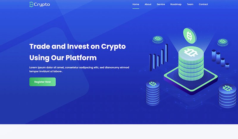 Crypto Free cryptocurrency website template