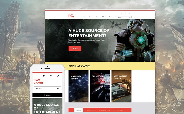 Games WordPress Template