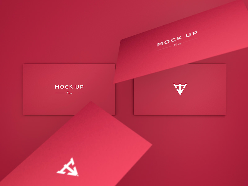 6 free mockups for business cards