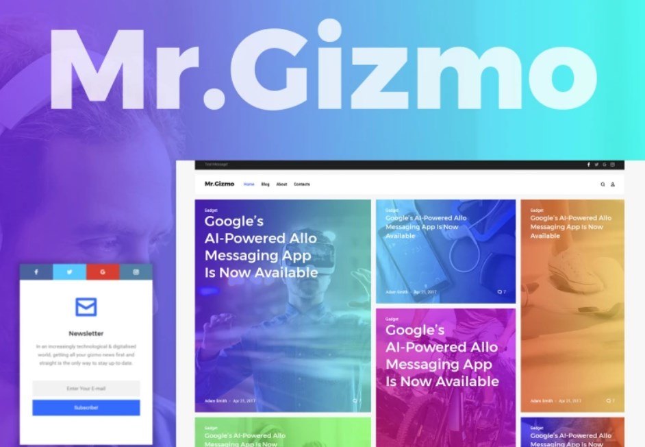 Mr. Gizmo - Responsive Technology & Gadgets Blog WordPress Theme 