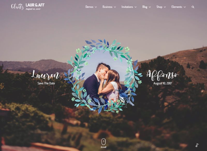 glanz wedding template