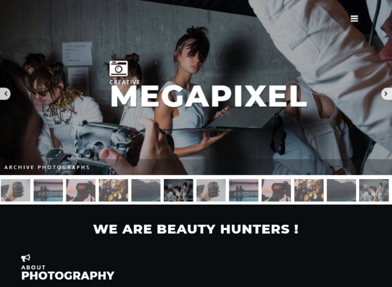 megapixel photo gallery bootstrap template