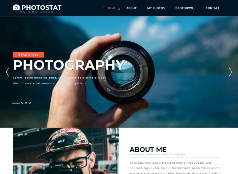 photostat photo gallery bootstrap template