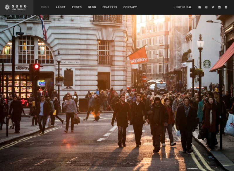 soho fullscreen photo Video Template