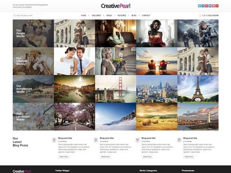 CreativePearl Photography template