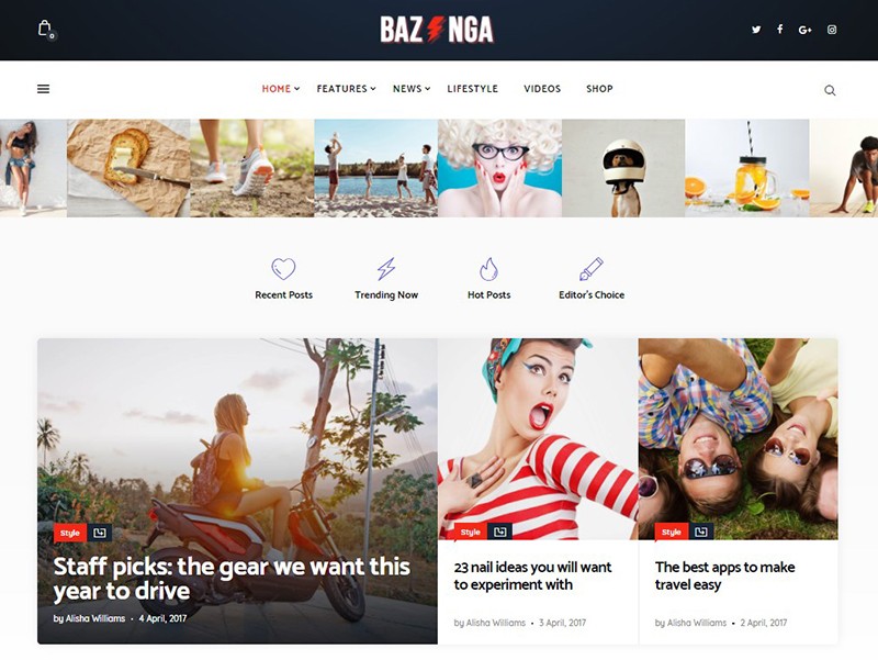 Bazinga | Magazine & Viral Blog WordPress Theme