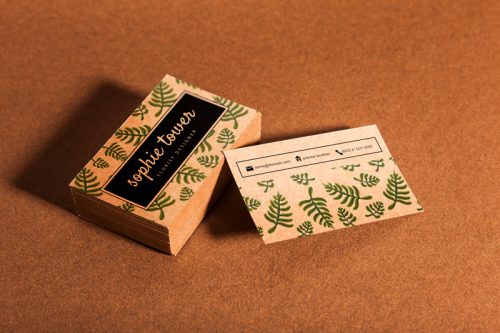 free organic business card mockups psd