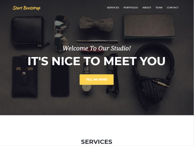 11 agency start bootstrap template