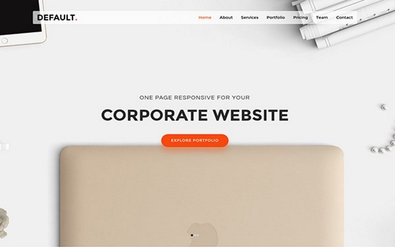 17 default one page responsive template