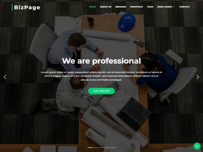 9 biz page bootstrap template