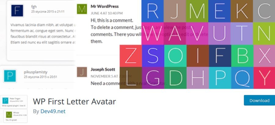 WP First Letter Avatar