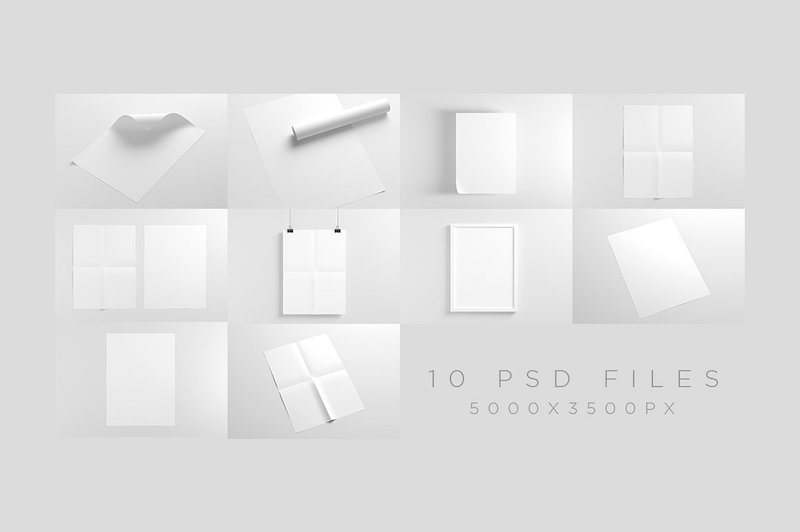 a3 poster mockup bundle