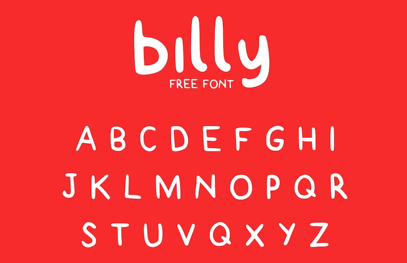 billy free handwriting typeface