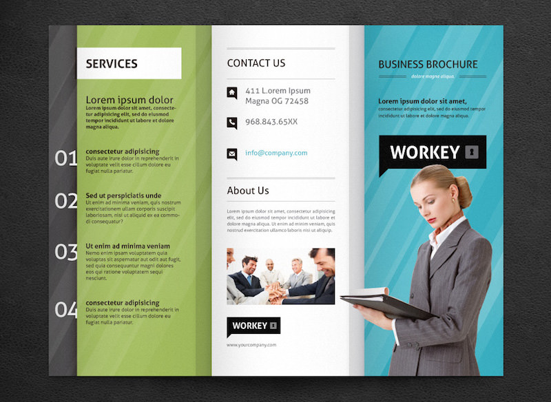 corporate tri fold brochure template