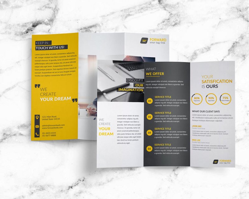 Download 25 Tri Fold Brochure Templates Psd Ai Indd Free Premium Super Dev Resources PSD Mockup Templates