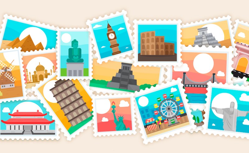 free travel postcards stamps