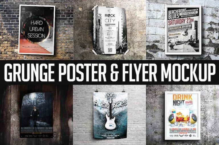 Download 30 Poster Mockup PSD Templates to Showcase your Designs ...