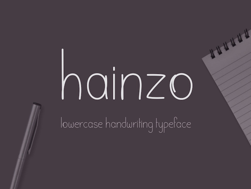 hainzo free handwriting font