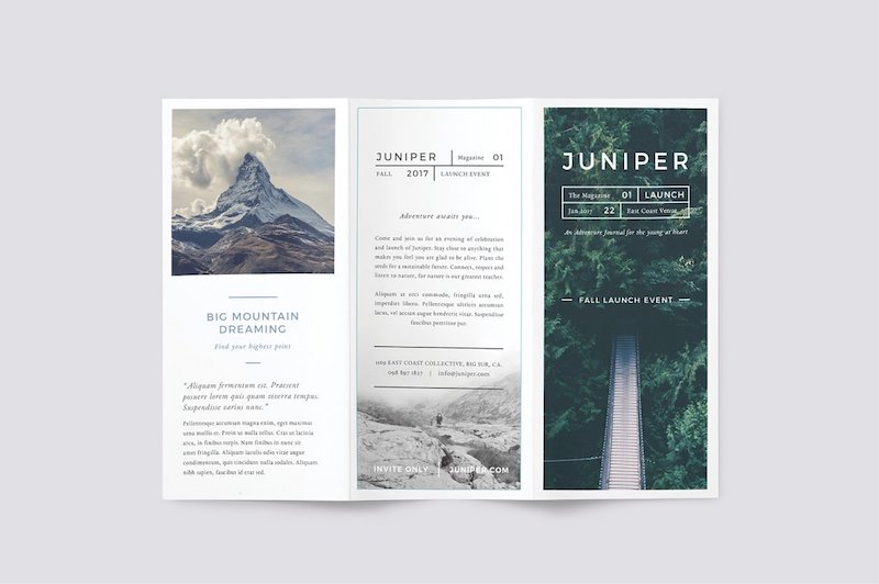 juniper multipurpose trifold brochure template