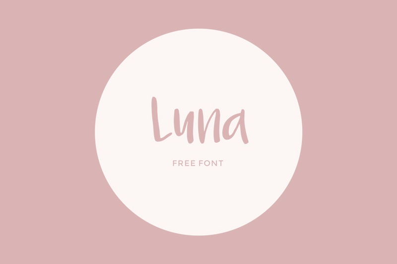 luna free handwriting font