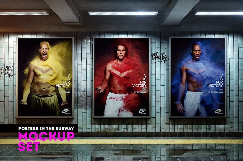 posters subway mockups