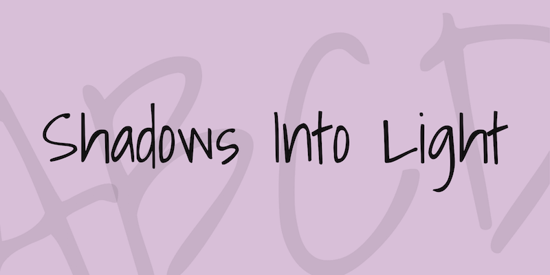 shadows into light font