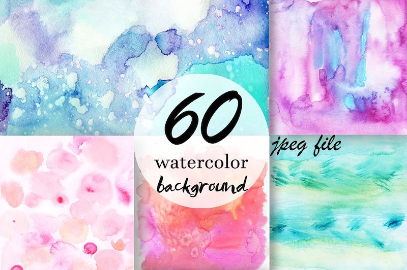 60 watercolor backgrounds