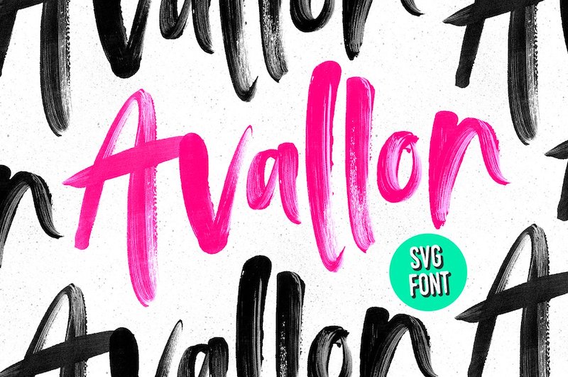 avallon opentype svg font