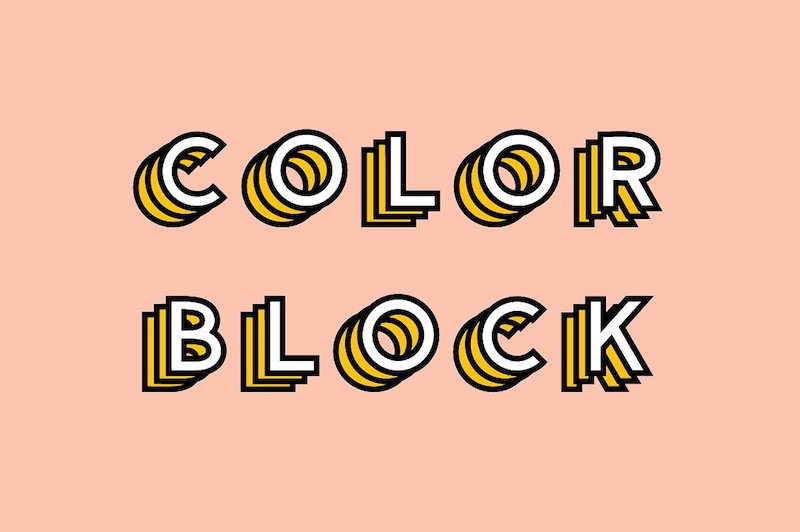 color block color font