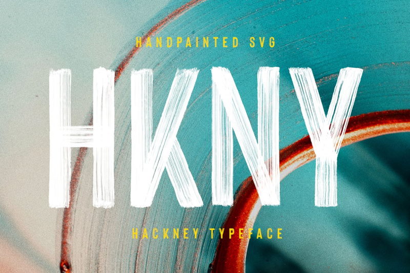 hackney svg bold handpainted font