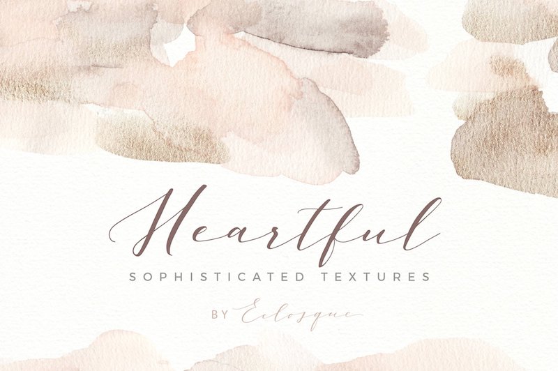 heartful watercolor textures