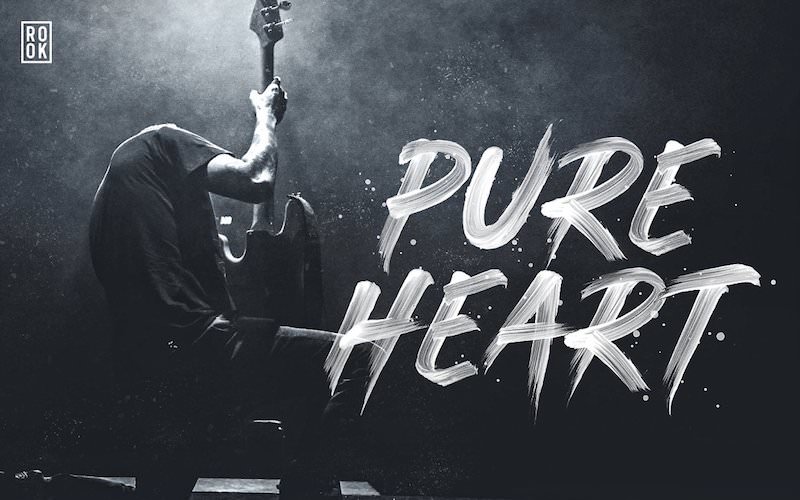 pureheart opentype svg brush font