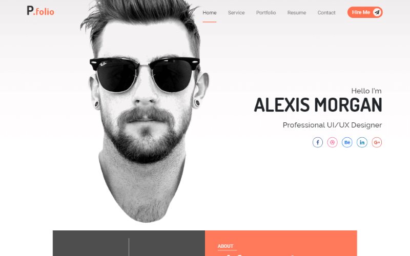 bootstrap studio portfolio template