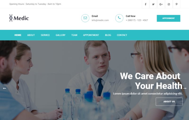 Bootstrap Medical Website Templates Free Download