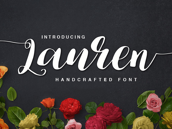 lauren handmade calligraphy font