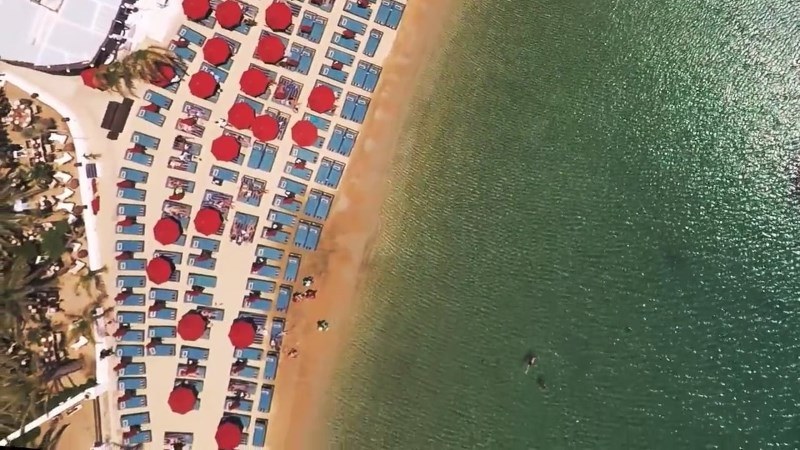 Mykonos Island Aerial View