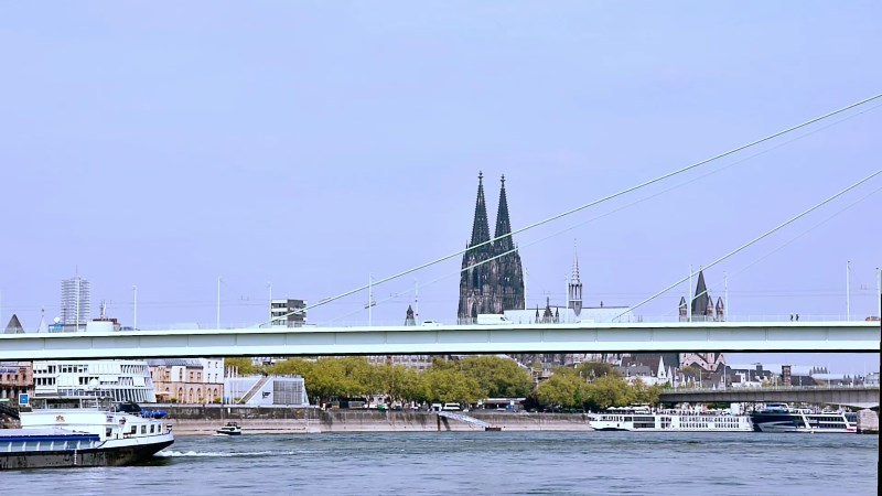 Video Time Lapse Cologne Dom Rhine River