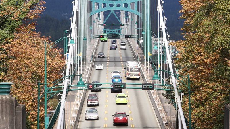 Suspension Bridge Traffic Street Video Footage