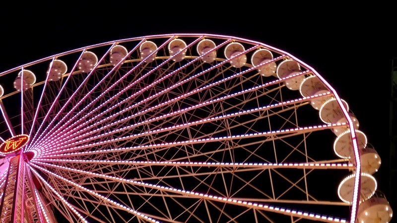 Ferris Wheel Night Video Footage