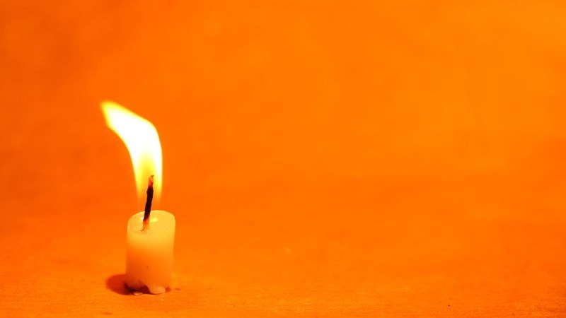 Candle Aflame Alight Background Banner