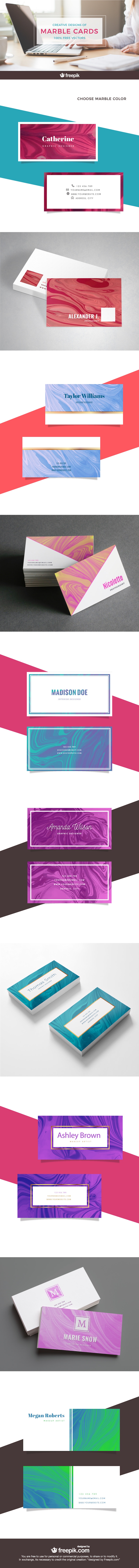 free marble business card templates