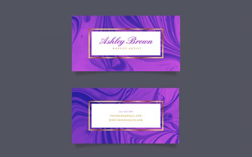 free marble texture business card template