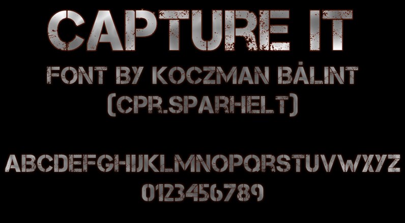 Capture it Stencil Font