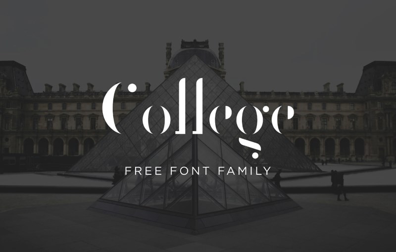 COLLEGE Free Elegant Stencil Font