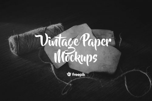 vintage paper psd mockups