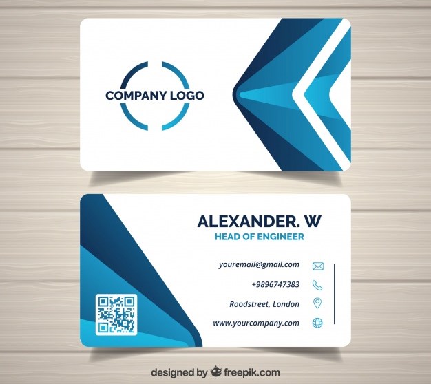 Abstract Business Card in Blue